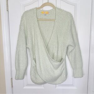 Urban Outfitters Soft Light Green V-Neck Sweater